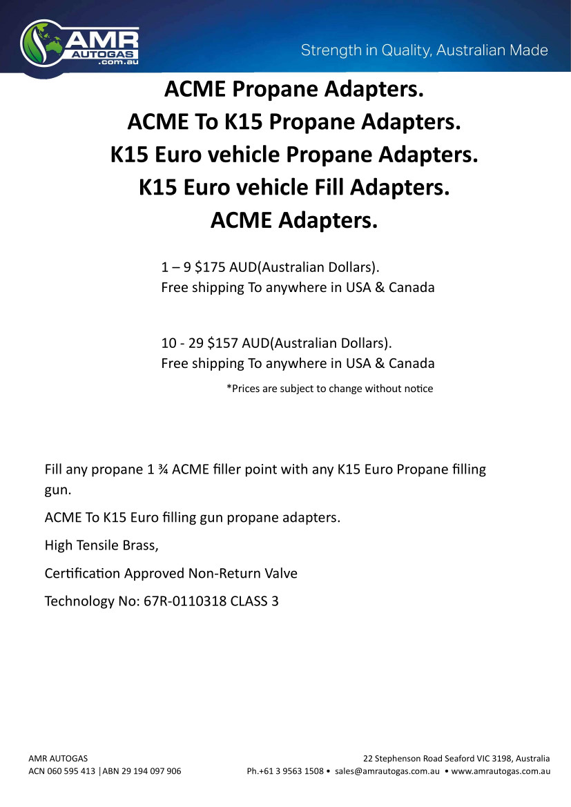 ACME Propane Adapter